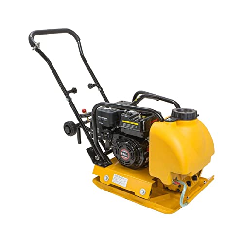 Stark USA 61006 Plate Compactor w/Water Tank Gas 6.5hp 196cc 4000lbs Force Construction Concrete Tamper Machine Power Paver