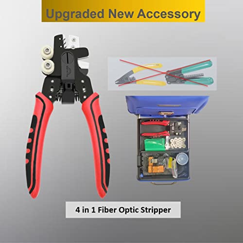 QIIRUN Fusion Splicer AI-9 Toolbox Kit with Auto Focus and 6 Motors for Trunk Line Construction, AI-9 Fusion Splicer Fiber Optic with Tutorial Video for Cable Splicing Projects