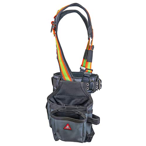 Super Anchor Safety 6151-GHX Deluxe Full Body Harness plus All-Pakka Tool Bag Combo, X-Large, Hi-Viz