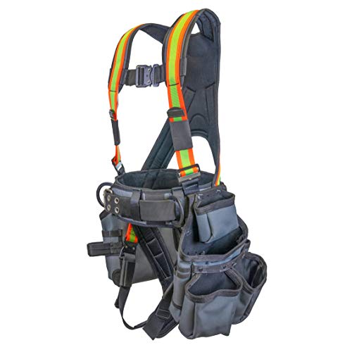 Super Anchor Safety 6151-GHX Deluxe Full Body Harness plus All-Pakka Tool Bag Combo, X-Large, Hi-Viz