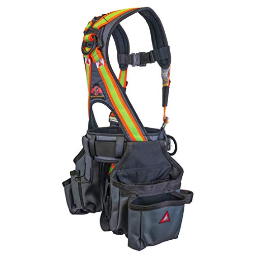 Super Anchor Safety 6151-GHX Deluxe Full Body Harness plus All-Pakka Tool Bag Combo, X-Large, Hi-Viz